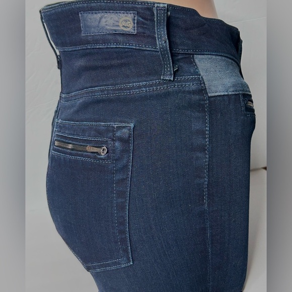 AG Adriano Goldschmied Zuri Moto Zipper High-Rise Skinny Blue Jeans Sz 27 New - Picture 8 of 16